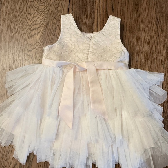 American Princess Light Pink Lace Tulle Infant Dress Sz 24mo Jewel detail AA - Picture 7 of 8